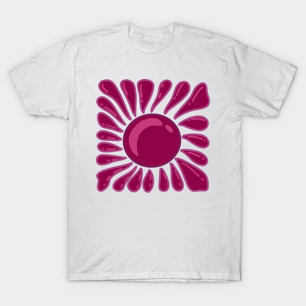 purple flower T-Shirt by Crazena